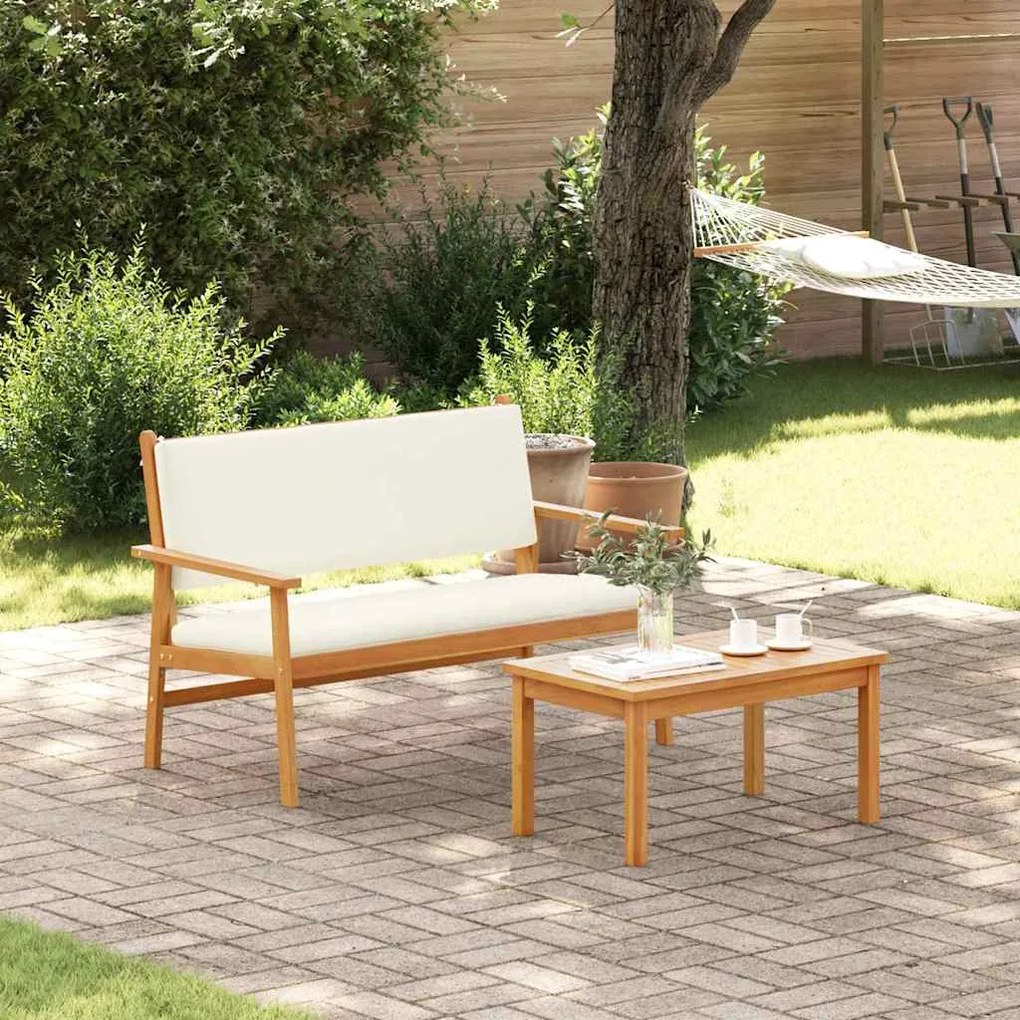 vidaXL Σετ Καναπέ Κήπου 2 pcs Καφέ Μασίφ ξύλο ακακίας