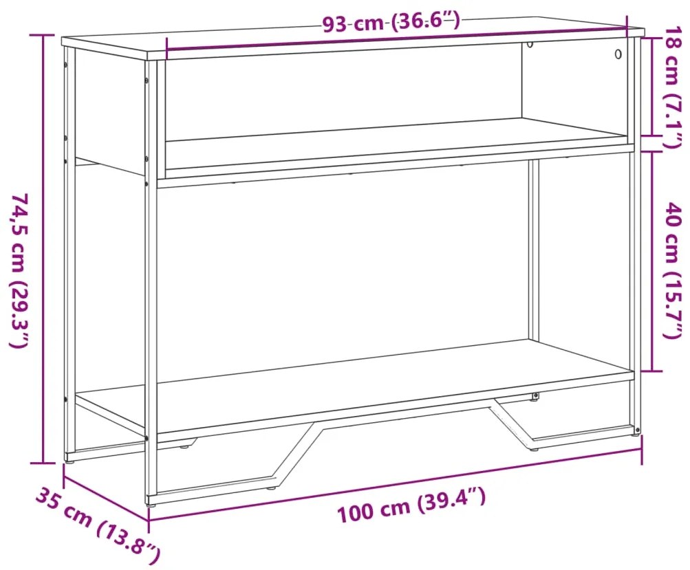 ΤΡΑΠΕΖΙ ΚΟΝΣΟΛΑ SONOMA ΔΡΥΣ 100X35X74,5 ΕΚ. ΕΠΕΞΕΡΓΑΣΜΕΝΟ ΞΥΛΟ 848530