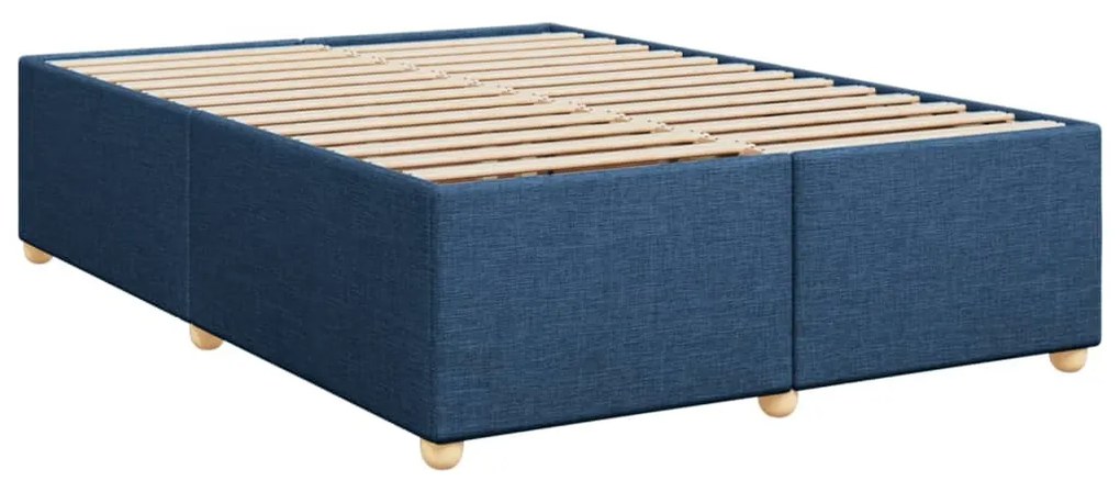 ΚΡΕΒΑΤΙ BOXSPRING ΜΕ ΣΤΡΩΜΑ ΜΠΛΕ 140X200 ΕΚ. ΥΦΑΣΜΑΤΙΝΟ 3285386