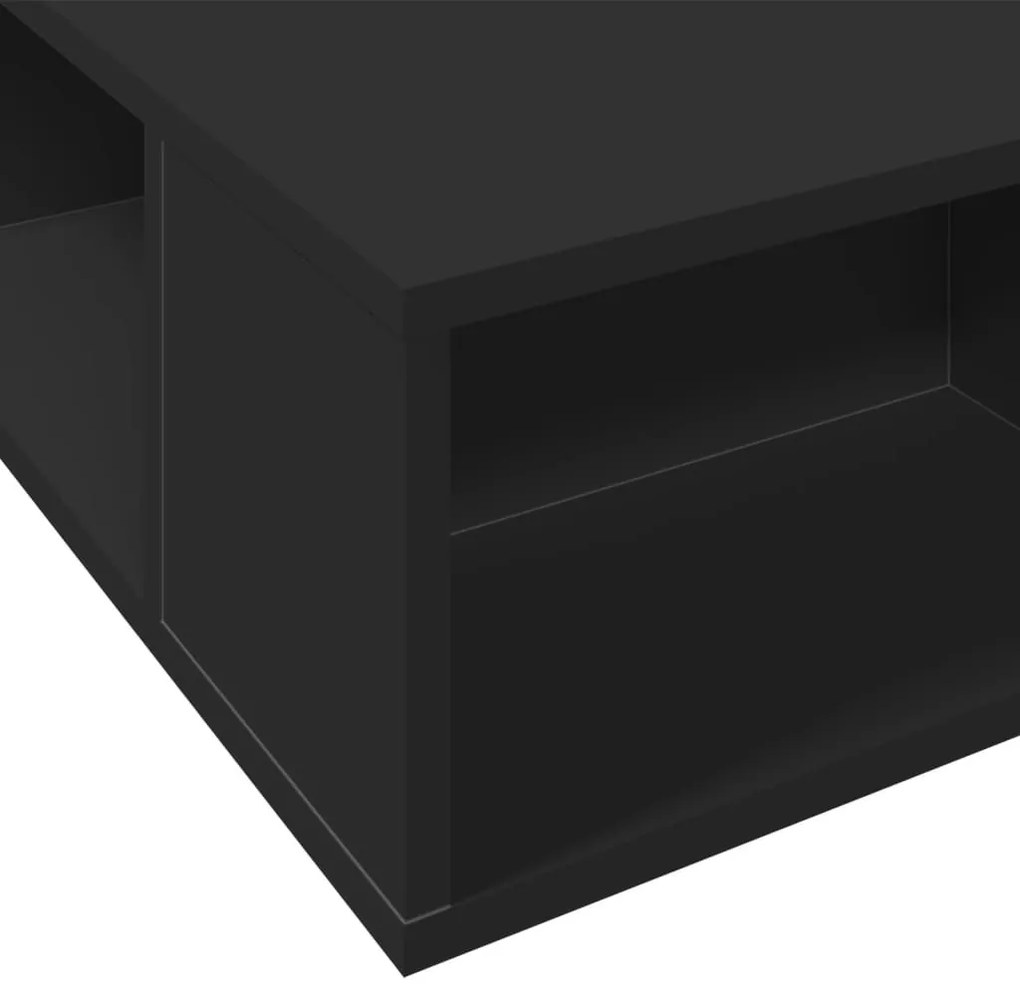 Πλαίσιο Κρεβατιού Μαύρο 140x200 εκ. Επεξεργ. Ξύλο - Μαύρο