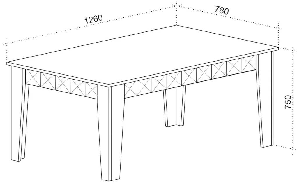 Τραπέζι Δείπνου Nica, 126x78x75, Genomax