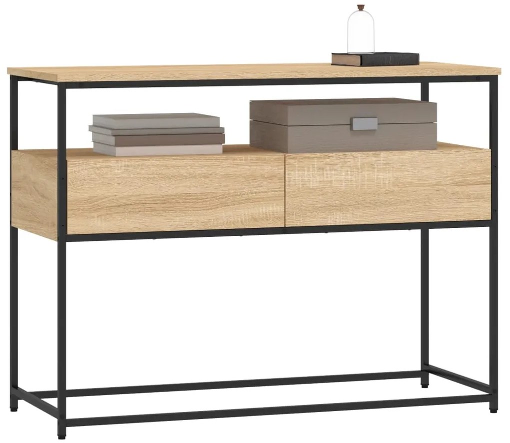 vidaXL Τραπέζι Κονσόλα Sonoma Δρυς 100x40x75 εκ. Επεξεργασμένο Ξύλο