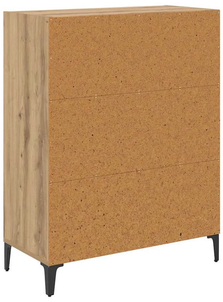 vidaXL Πλαϊνό γραφείο artisan δρυς 32.5 x 69.5 x 90 εκ