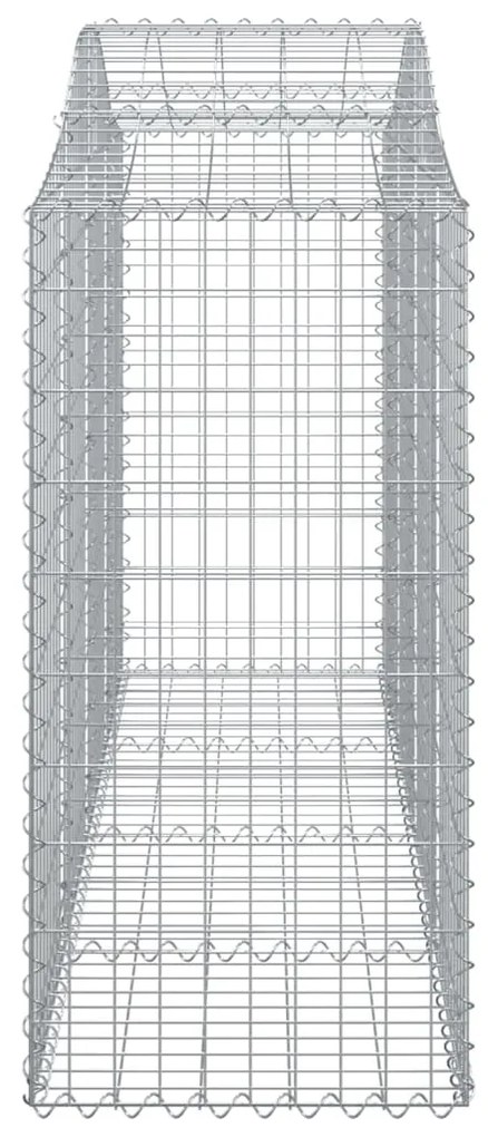 vidaXL Συρματοκιβώτια Τοξωτά 4 τεμ. 200x50x100/120 εκ. Γαλβαν. Ατσάλι