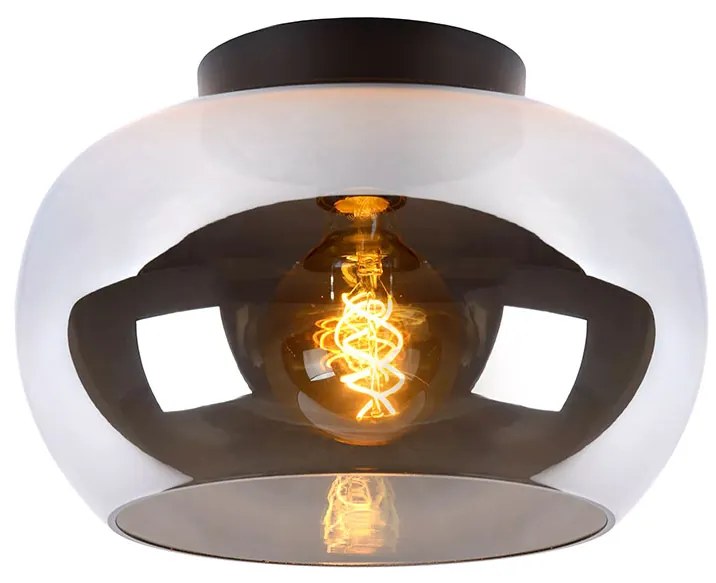 Φωτιστικό Οροφής Lucide 45177-30-65 JUDI Φυμέ (Smoke)|Μαύρο Ματ (Black Mat)