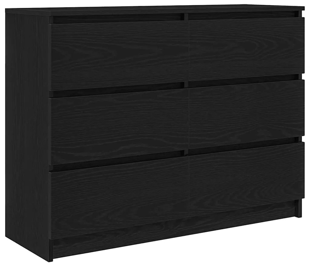 vidaXL Sideboard Μαύρη βελανιδιά 100x35x76 cm Κατασκευασμένο ξύλο