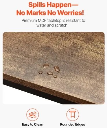 VEVOR Bar Table Height Pub Table Cocktail Counter Kitchen Dining 39x16x35.5 in