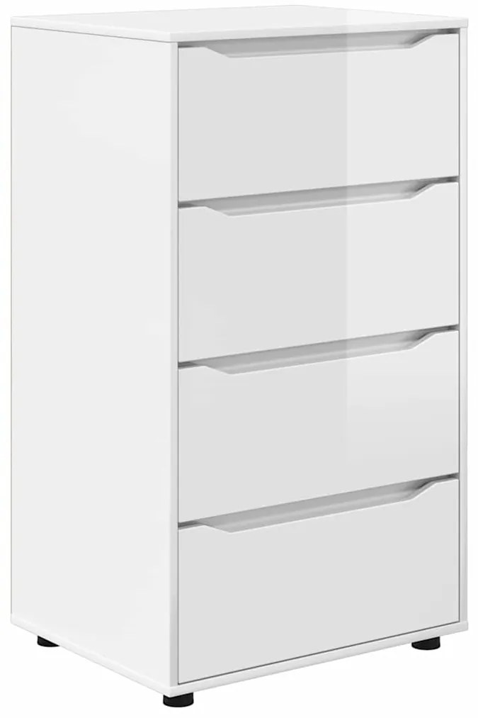 vidaXL Ντουλάπες Αποθήκευσης 2 pcs Υψηλής γυαλάδας λευκό