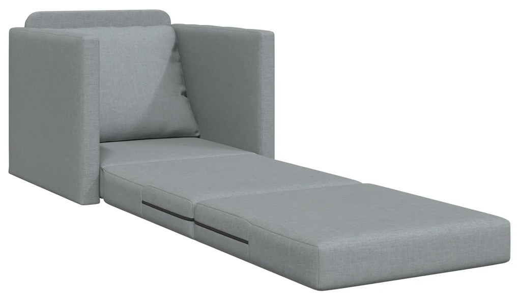 vidaXL Καναπές Κρεβάτι 2 σε 1 Ανοιχτό Γκρι 74x77x81 εκ. Ύφασμα