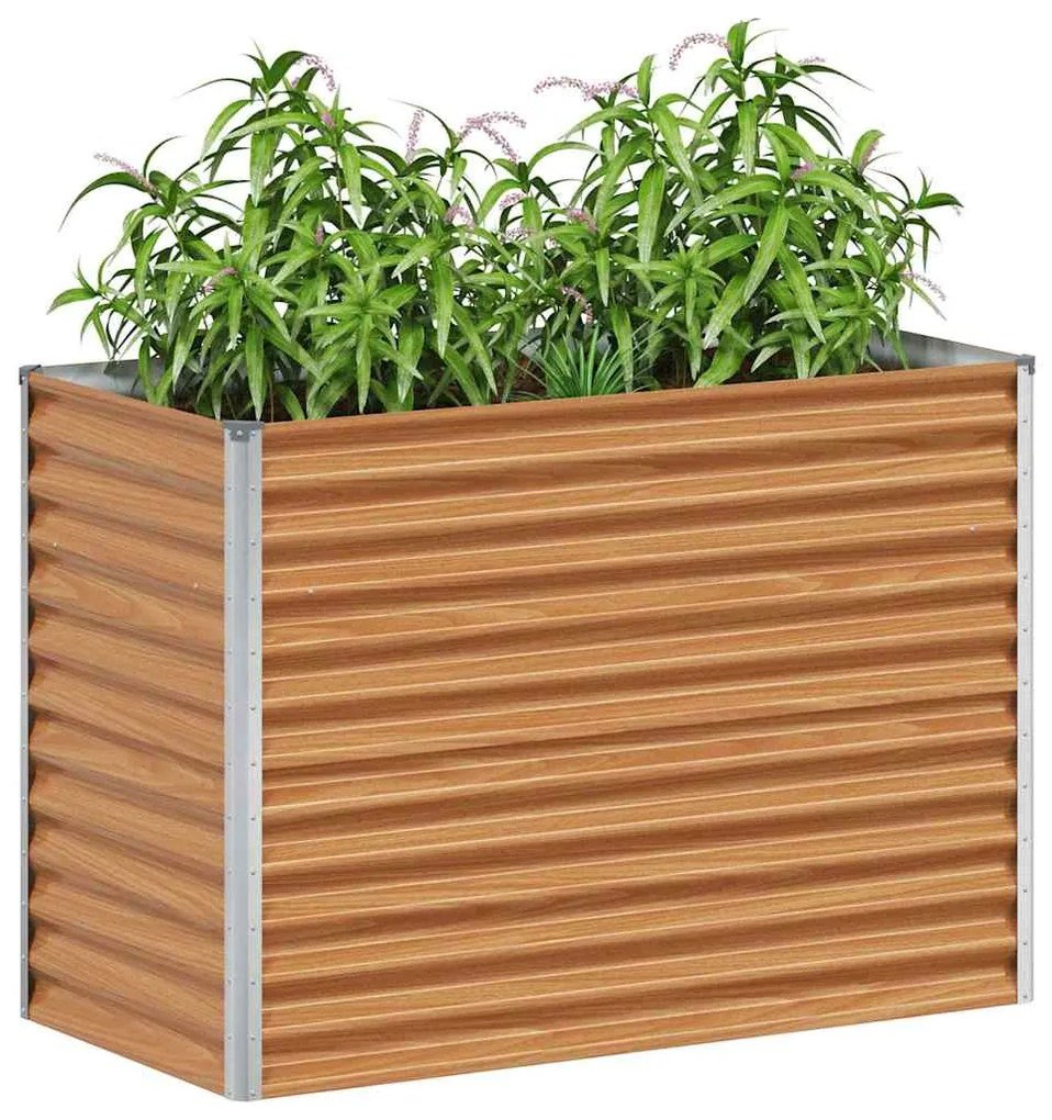 vidaXL Υπερυψωμένη Ζαρντινιέρα 98 x 50 x 68 εκ. Επικαλυμμένος Χάλυβας