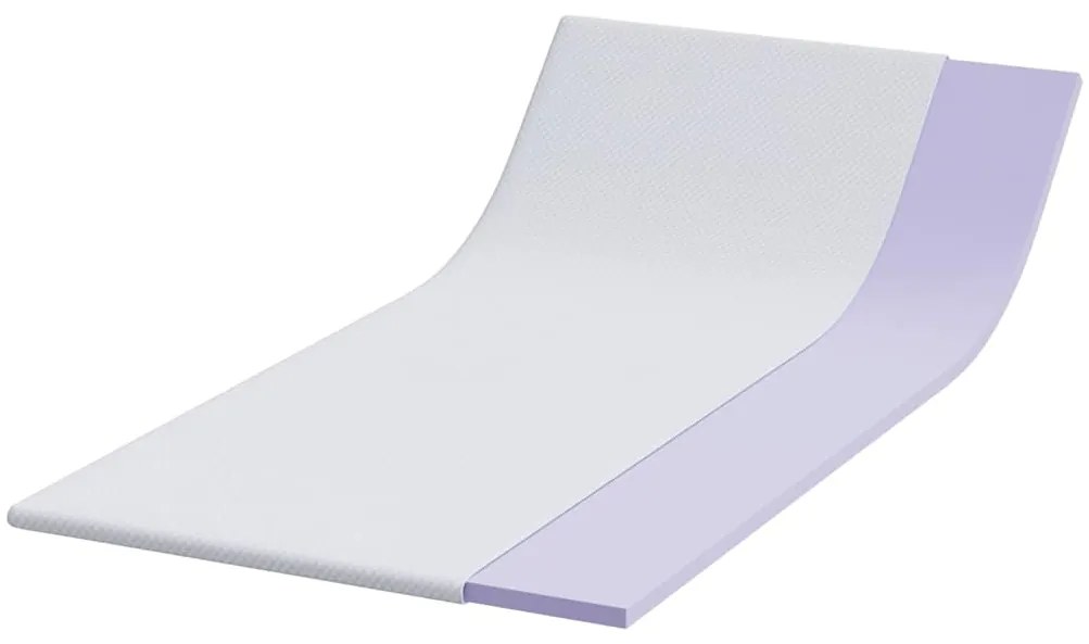 vidaXL Στρώματα Λευκό 90 x 200 cm 100% ύφασμα πολυεστέρα με τζακάρ