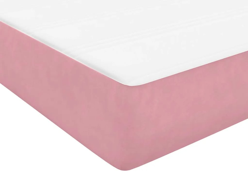 ΚΡΕΒΑΤΙ BOXSPRING ΜΕ ΣΤΡΩΜΑ ΡΟΖ 90X220 ΕΚ. ΒΕΛΟΥΔΙΝΟ 3316340