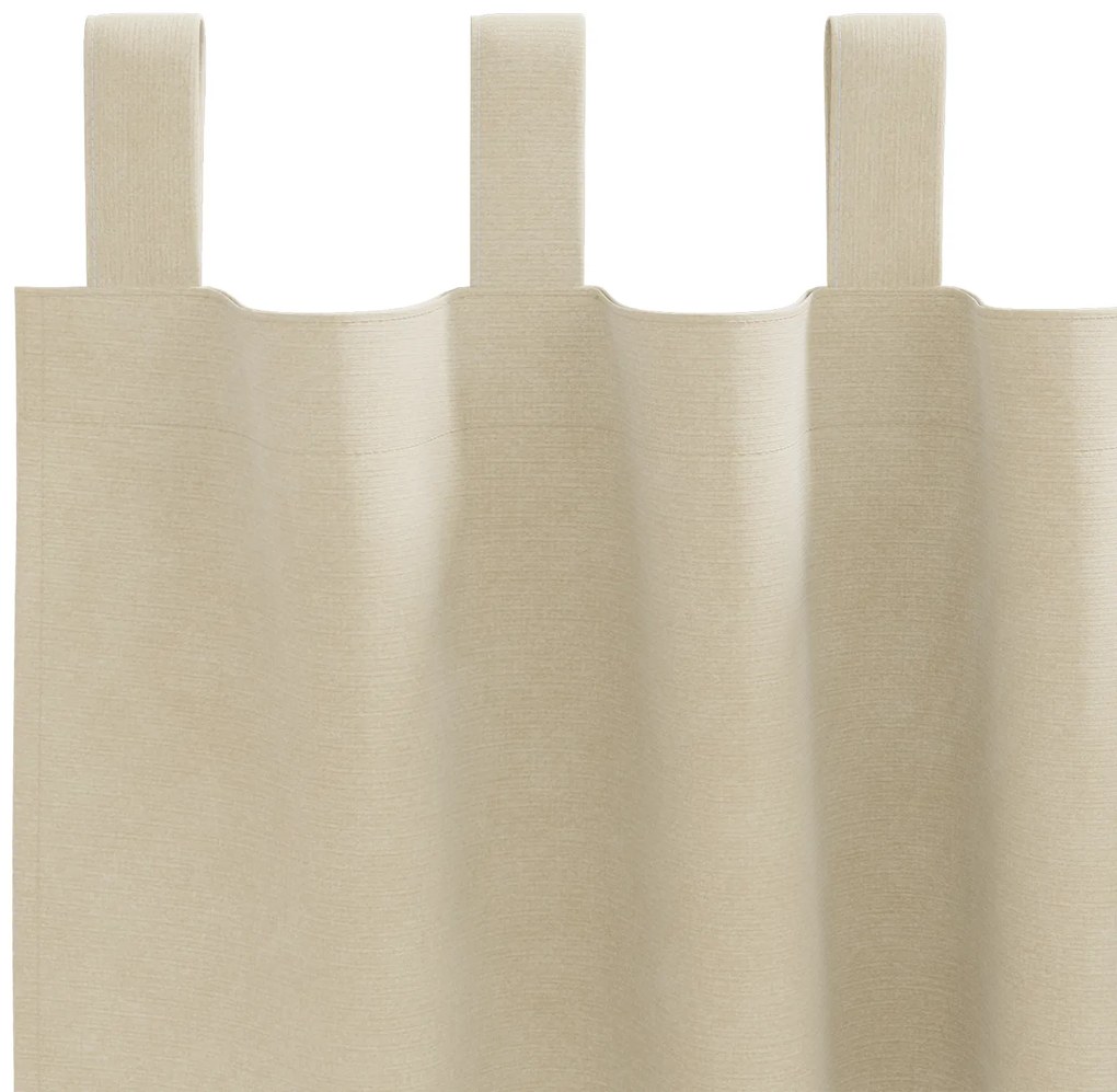 vidaXL Κουρτίνες με κουρτίνες 2 pcs Κρεμ 140 x 140 cm Βελούδο