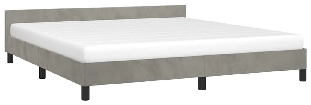 vidaXL Σκελετός Κρεβατιού Χωρίς Στρώμα Αν. Γκρι 160x200 εκ. Βελούδινο