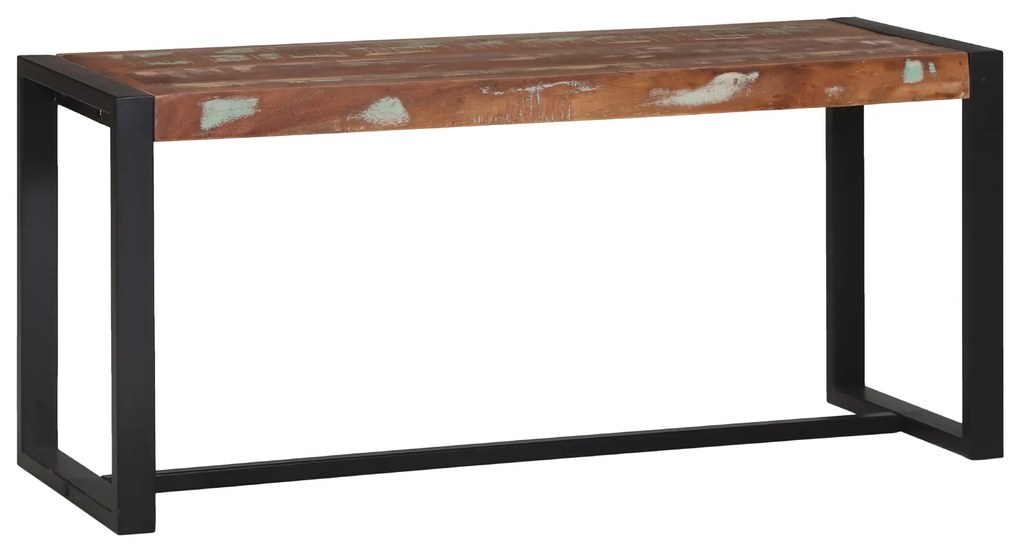 vidaXL Παγκάκι Πολύχρωμο 100x35x45 εκ Μασίφ Ξύλο Ανακυκλωμένο