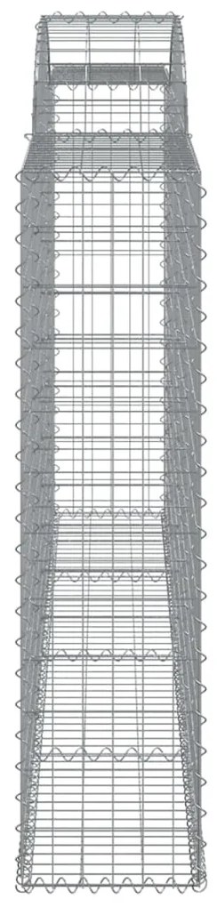 vidaXL Συρματοκιβώτια Τοξωτά 10 τεμ. 300x30x120/140 εκ. Γαλβαν. Ατσάλι