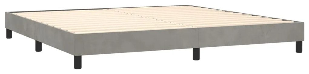 ΚΡΕΒΑΤΙ BOXSPRING ΜΕ ΣΤΡΩΜΑ ΑΝΟΙΧΤΟ ΓΚΡΙ 200X200 ΕΚ. ΒΕΛΟΥΔΙΝΟ 3131159