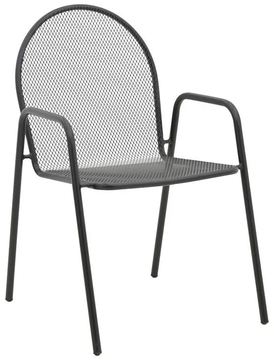 Καρέκλα - Πολυθρόνα Tarete στοιβαζόμενη μαύρο μέταλλο 55x64x86.5 εκ. 55x64x86.5 εκ.