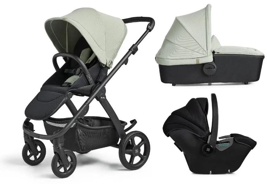 Καρότσι και PortBebe Σύστημα μεταφοράς (6τμχ) Silver Cross Tide Sage