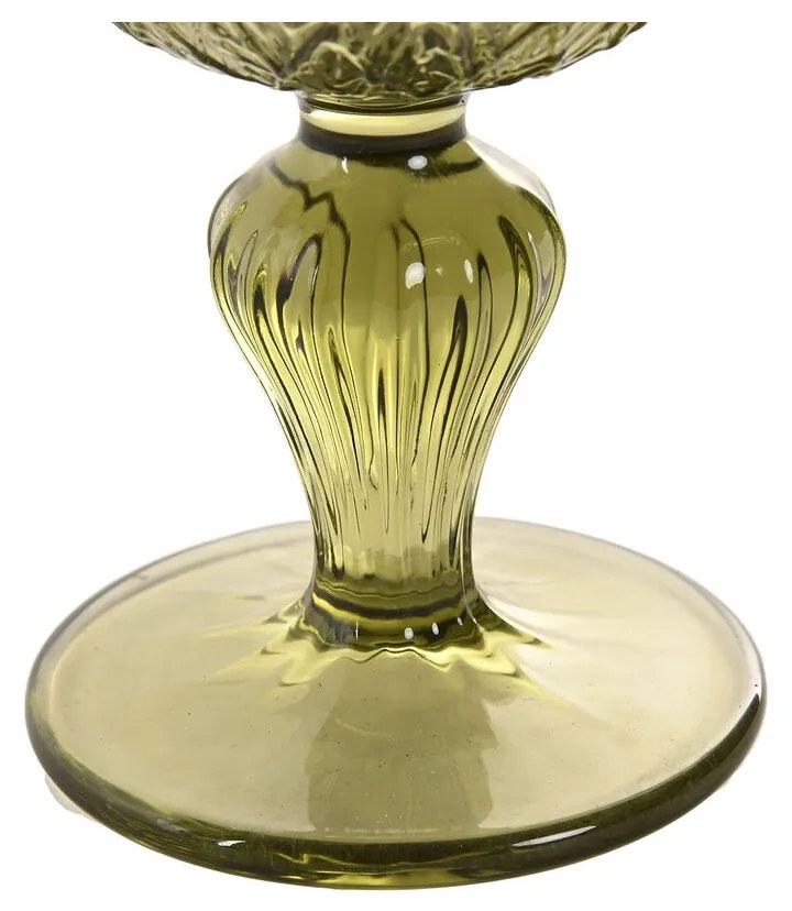 Σετ Ποτηριών Home ESPRIT Πράσινο Κρυστάλλινο Φύλλο 340 ml (x6)