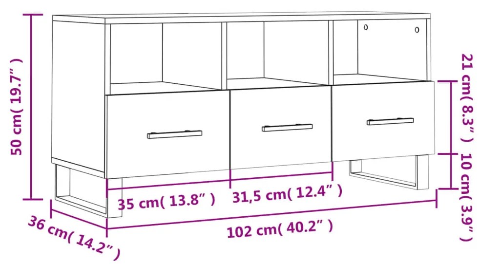 ΈΠΙΠΛΟ ΤΗΛΕΟΡΑΣΗΣ ΓΚΡΙ SONOMA 102 X 36 X 50 ΕΚ. ΕΠΕΞΕΡΓ. ΞΥΛΟ 829066