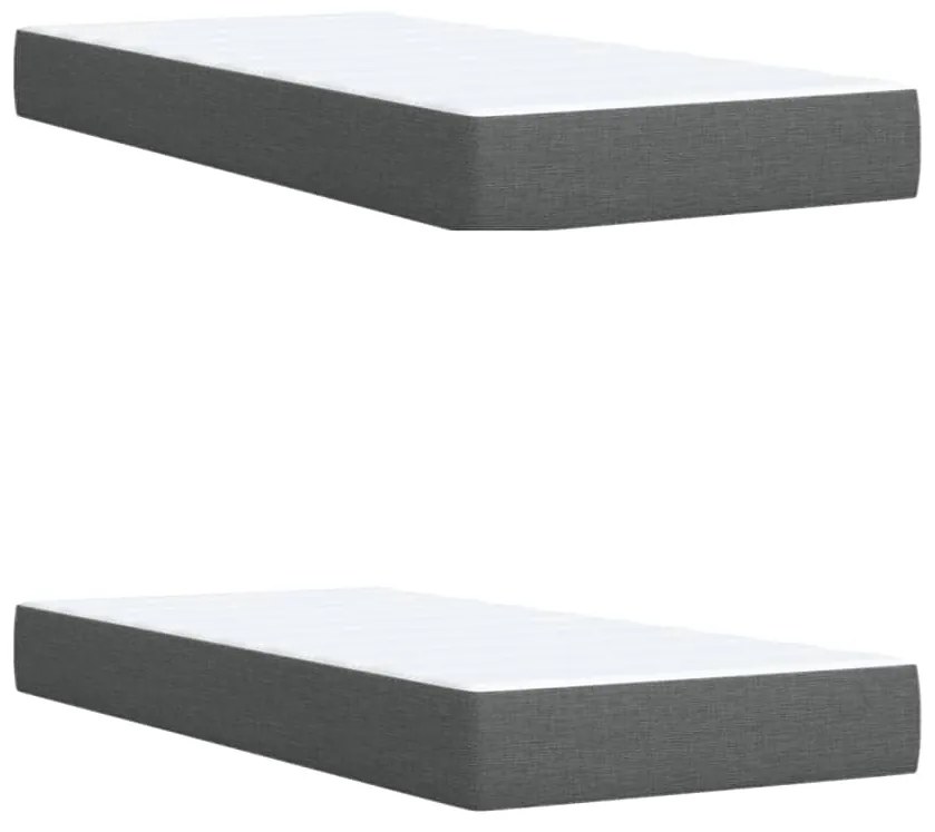 ΚΡΕΒΑΤΙ BOXSPRING ΜΕ ΣΤΡΩΜΑ ΣΚΟΥΡΟ ΓΚΡΙ 200X200 ΕΚ. ΥΦΑΣΜΑΤΙΝΟ 3289483