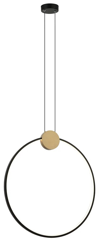 Φωτιστικό Οροφής Μονόφωτο LED Dimmable Zambelis 23095 Black Matt