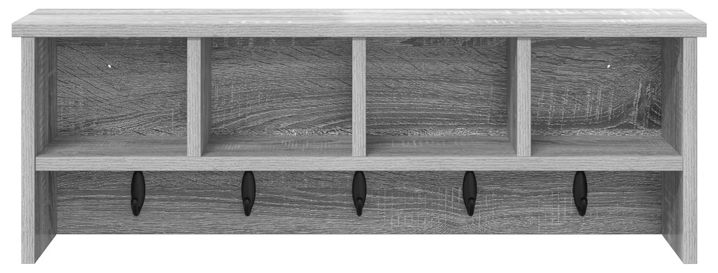 vidaXL Τοίχου Κρεμάστρα Γκρι sonoma 75 x 16 x 26 εκ Επεξεργασμένο ξύλο