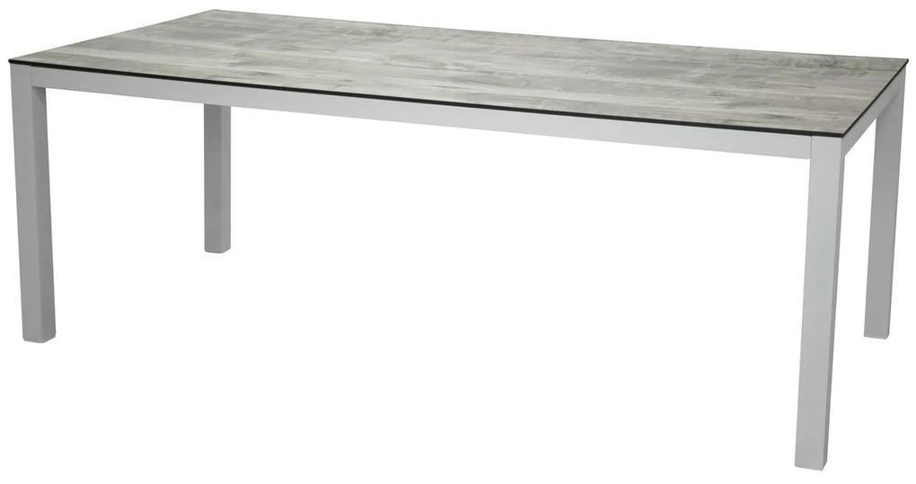 Τραπέζι εξωτερικού χώρου Dallas 669, HPL, 75x100cm, 38 kg, Γκρι, Άσπρο, Μέταλλο | Epipla1.gr