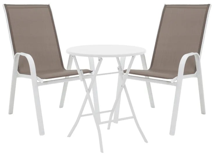 Intrahome Τραπεζαρία Albero-Calan Intrahome 3τεμ μέταλλο σε λευκή απόχρωση Φ60x70εκ | SKU: INTRAPA-241111298