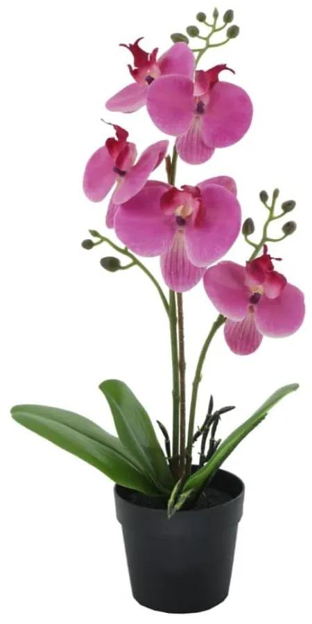 Τεχνητό Φυτό Σε Γλαστράκι Orchid 2 022416 H35cm Purple-Green PEVA