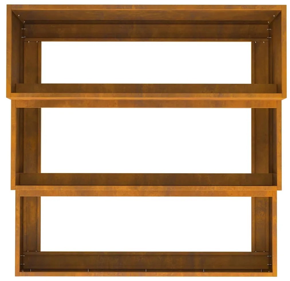 vidaXL Γλάστρα Κήπου Σκ rusty 90 x 90 x 35 εκ