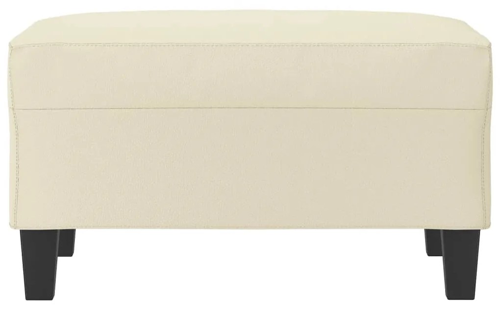 vidaXL Υποπόδιο Κρεμ 70x55x41 εκ. από Συνθετικό Δέρμα