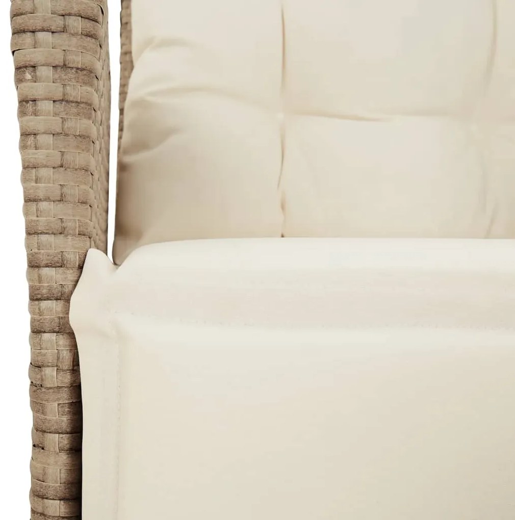 Σετ Τραπεζαρίας Κήπου 9 τεμ. Μπεζ Συνθετικό Ρατάν με Μαξιλάρια 3213373