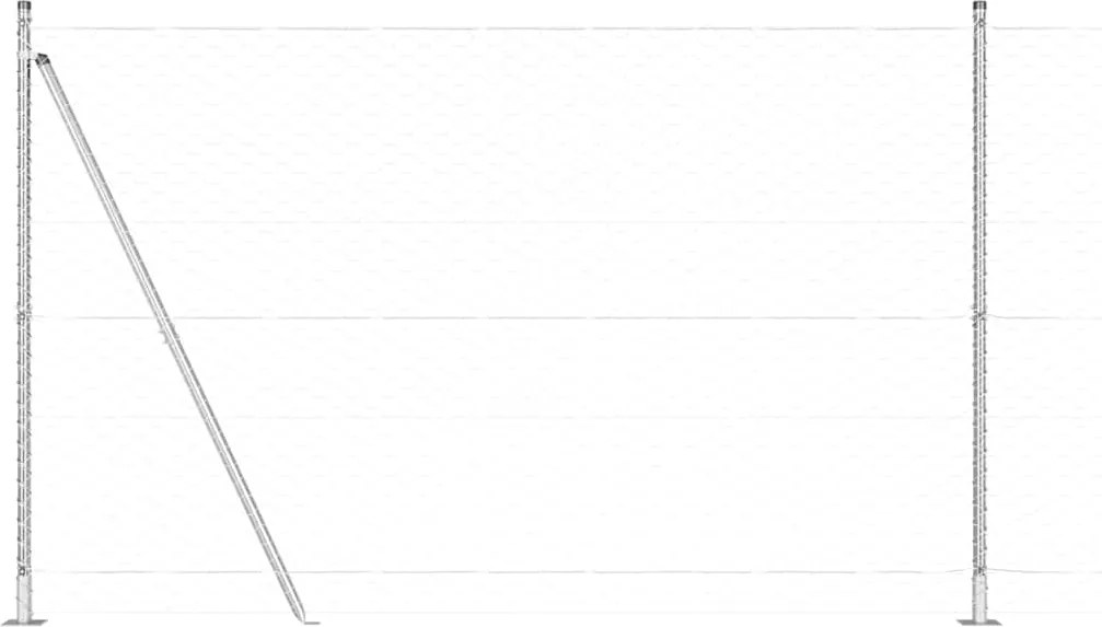 vidaXL Στύλος Περιφράξεων Ασημί