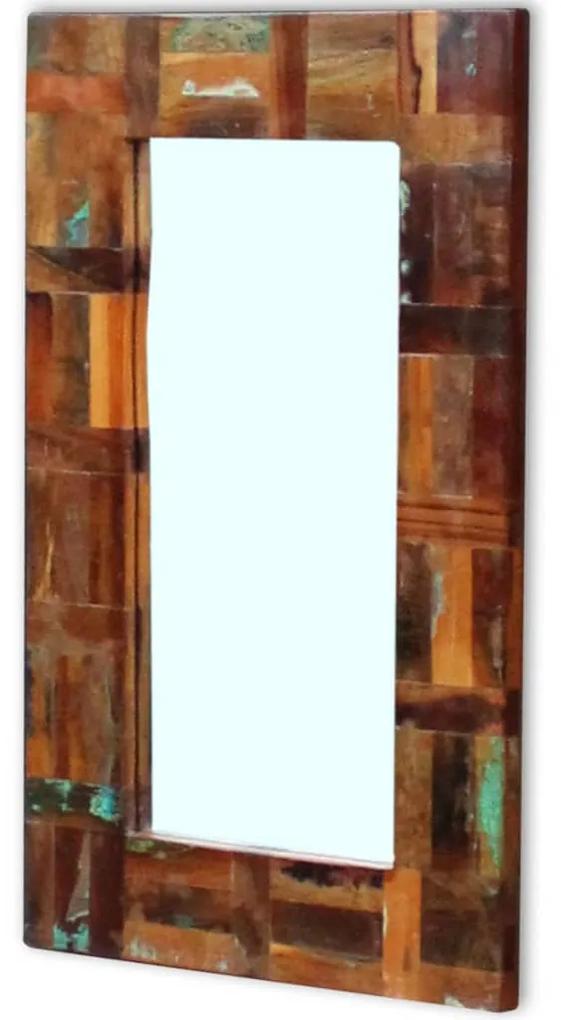 vidaXL Καθρέφτης 80 x 50 εκ. από Μασίφ Ανακυκλωμένο Ξύλο
