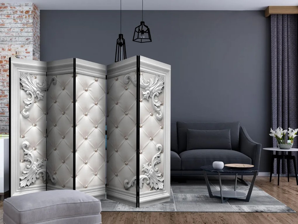 Διαχωριστικό με 5 τμήματα - Quilted Leather II [Room Dividers]