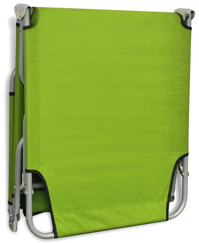 vidaXL Ξαπλώστρα Πτυσσόμενη Λαχανί Ατσάλινη με Ηλεκτροστατική Βαφή