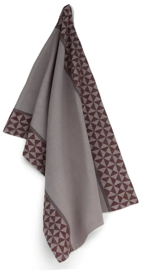 Πετσέτα Κουζίνας Henrik Dreieck B 12292 70x50cm Grey-Bordeaux Kela 100% Cotton