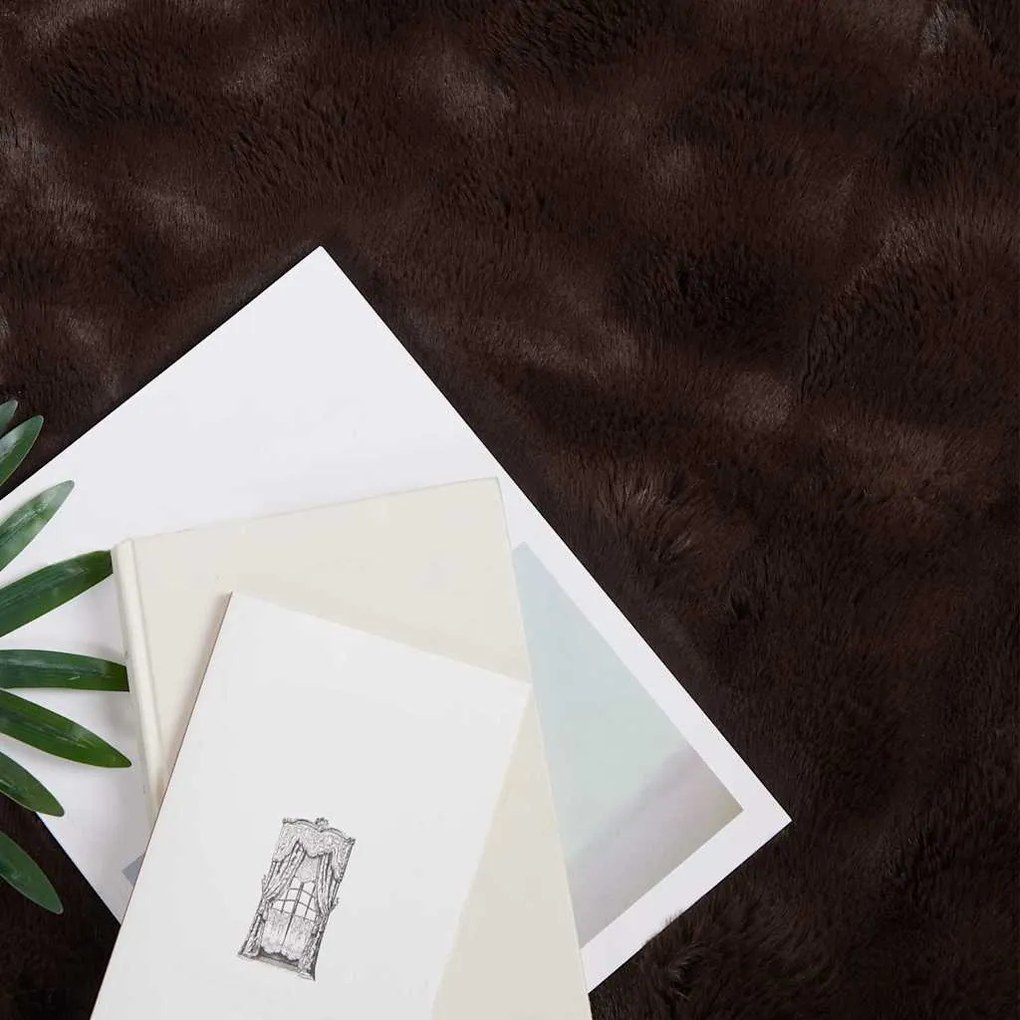 vidaXL Ψεύτικη κουβέρτα από κουνέλι 4 pcs Καμηλοπάρδαλη 240 x 270 εκ.