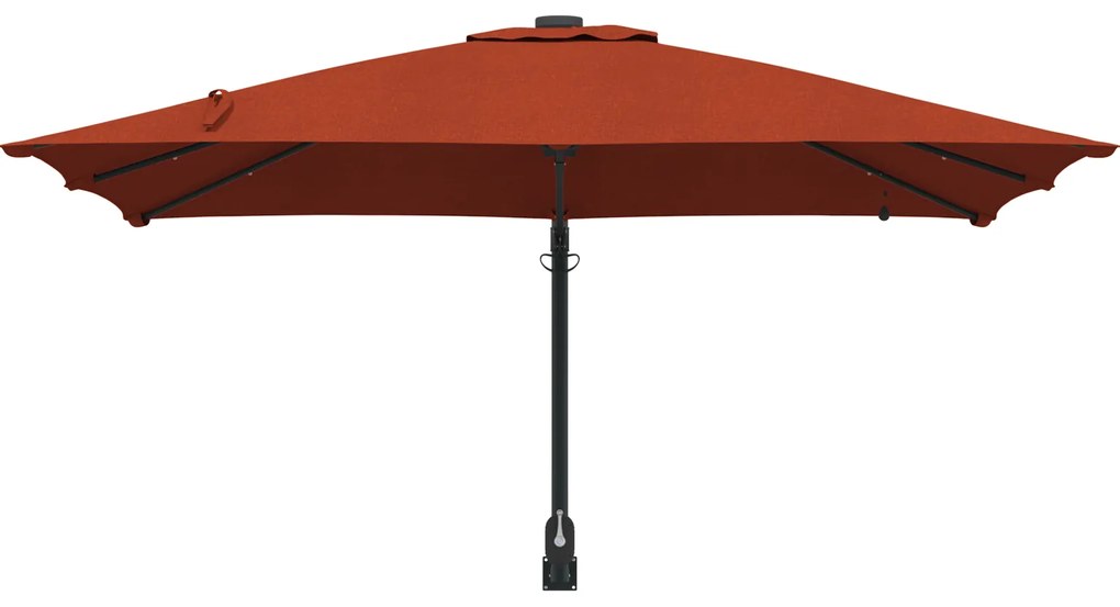 vidaXL Ομπρέλα Κήπου Τερακότα 248.5 x 247.5 x 160 εκ. ύφασμα