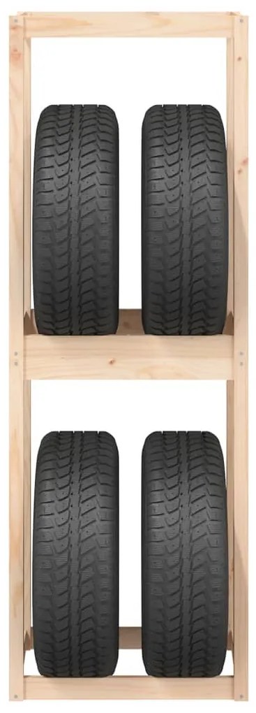 vidaXL Ραφιέρα Ελαστικών 63 x 40 x 180 εκ. από Μασίφ Ξύλο Πεύκου