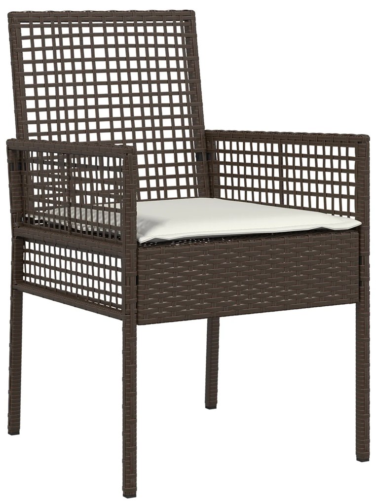 vidaXL Σέτ φαγητού για κήπο 5 pcs Καφέ 150 x 90 x 75 cm