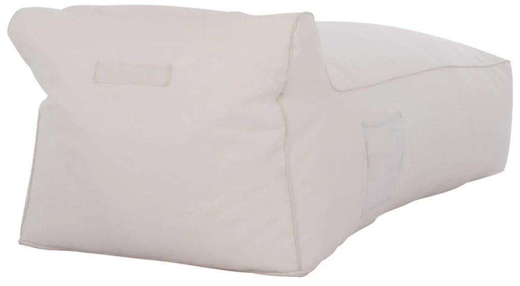 Πουφ Wadeline ξαπλώστρα με Textiline λευκό 190x80x40-60Υ εκ. 190x80x60 εκ.