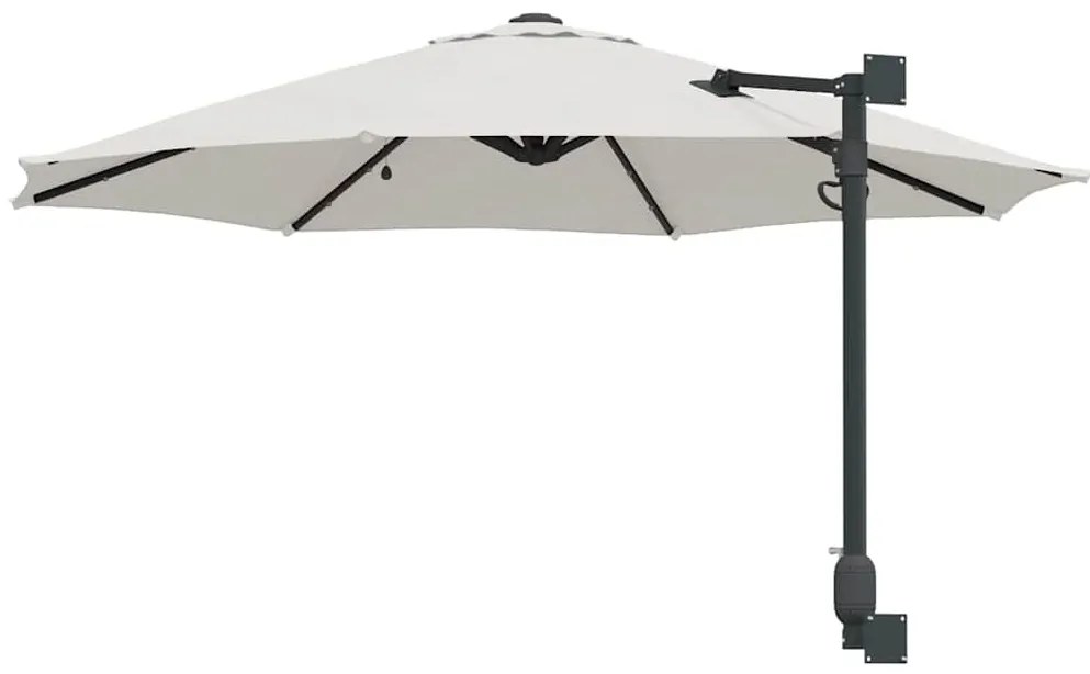 vidaXL Ομπρέλα Κήπου Μπεζ και Μαύρο 248 x 248 x 148 εκ.