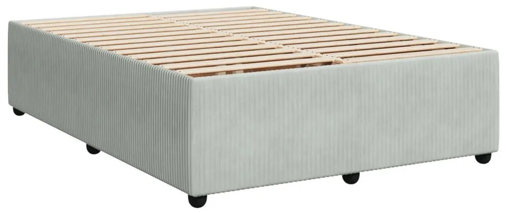 ΚΡΕΒΑΤΙ BOXSPRING ΜΕ ΣΤΡΩΜΑ ΑΝΟΙΧΤΟ ΓΚΡΙ 140X190 ΕΚ. ΒΕΛΟΥΔΙΝΟ 3287728