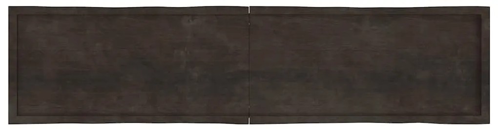 vidaXL Επιφ Τραπεζιού Αν Καφέ 220x50x(2-6)εκ.Ακατέργ. Μασίφ Ξύλο Δρυός