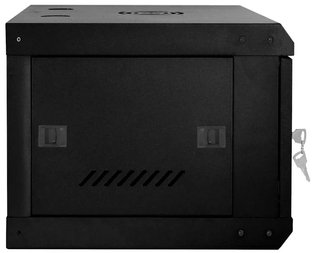 vidaXL Ντουλάπα δικτύου με αποθήκευση Μαύρο 60 x 35 x 28 εκ Ατσάλι