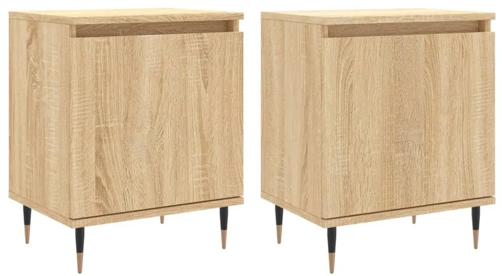 vidaXL Κομοδίνα 2 τεμ. Sonoma Δρυς 40x30x50 εκ. από Επεξεργασμένο Ξύλο