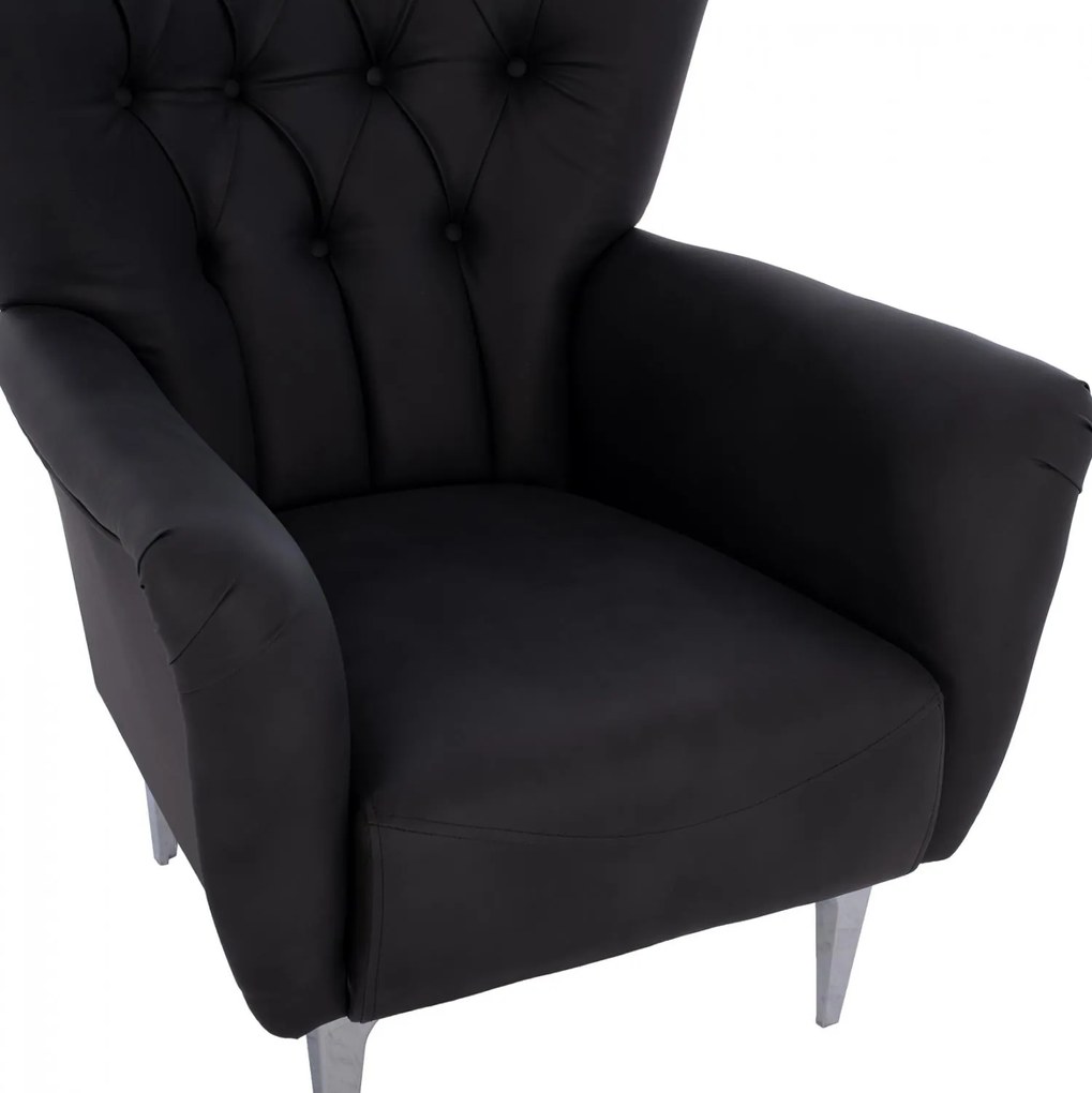 ΠΟΛΥΘΡΟΝΑ ΜΠΕΡΖΕΡΑ Τ. CHESTERFIELD ΣΕ ΧΡΩΜΑ ΜΑΥΡΟ 87x88x100 εκ. 87x88x100 εκ.